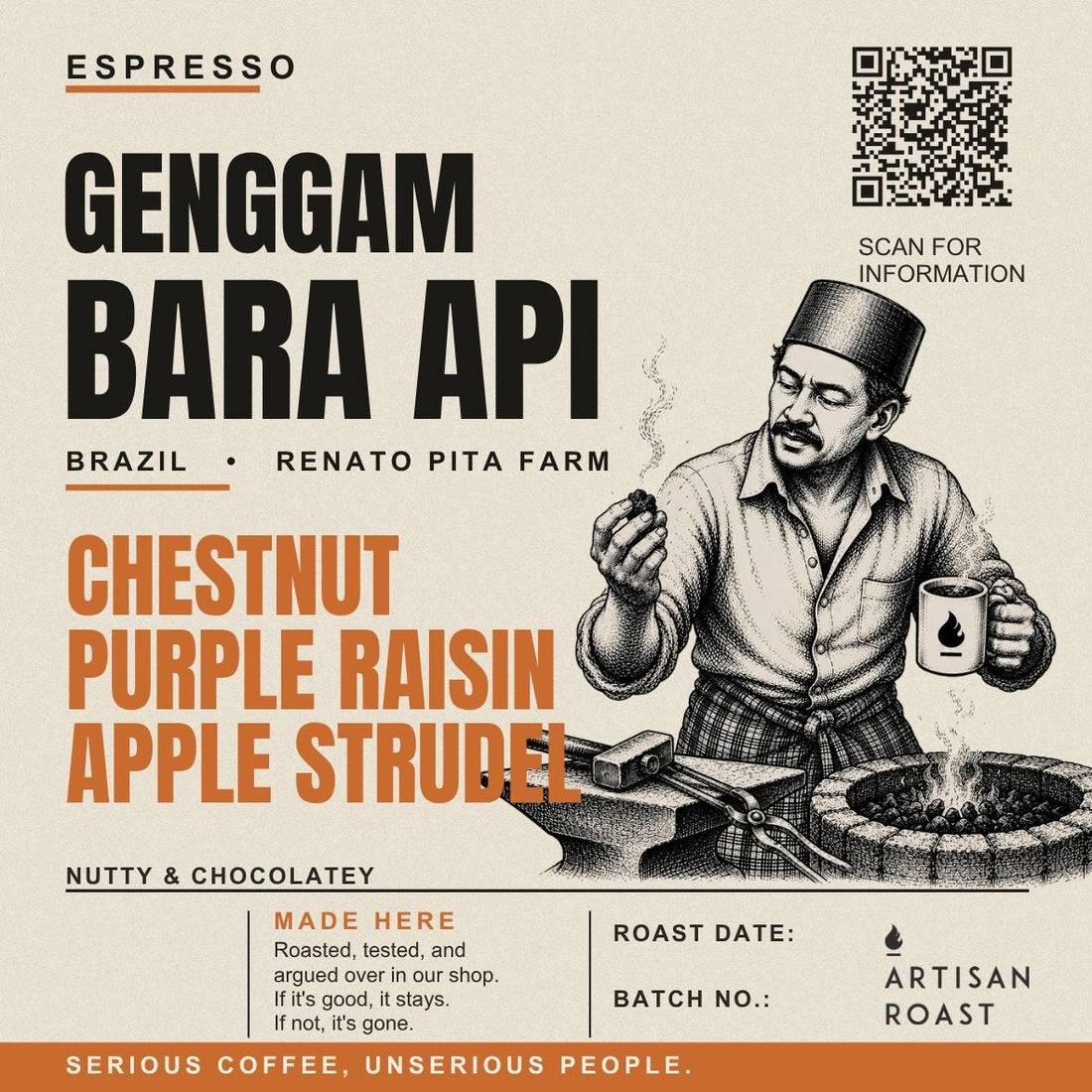 Brazil Renato Pita Espresso Single Origin — Genggam Bara Api