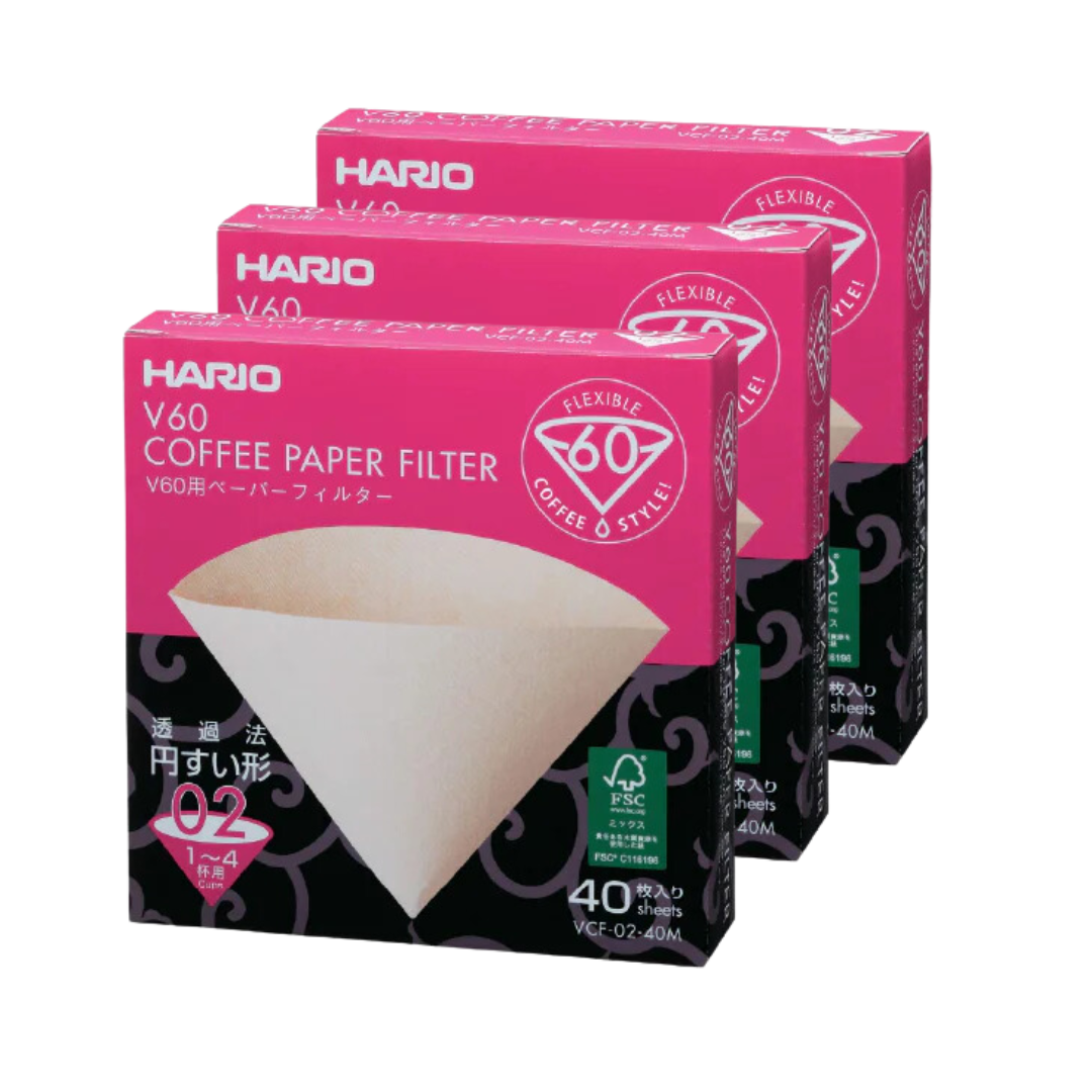 Hario V60 Unbleached Filter Paper / 40pcs